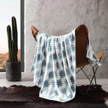 Wrangler  Couverture polaire douce en peluche inspire de Yellowstone, dcoration occidentale pour lit ou canap (bleu canyon ikat 127 x 152,4 c