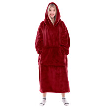 Waitu Wearable Blanket Sweatshirt for Women and Men  Super Warm and Cozy Giant Blanket Hoodie  Thick Flannel Blanket with Sleeve