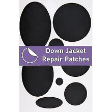 (Black) Down Jacket Repair Pre-cut, Self-adhesive, Soft, Waterproof
