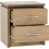 Seconique Charles 2 Drawer Bedside Oak Effect Veneer with Walnut Trim 2