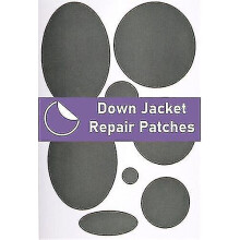(Dark Grey) Down Jacket Repair Pre-cut, Self-adhesive, Soft, Waterproof