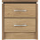 Seconique Charles 2 Drawer Bedside Oak Effect Veneer with Walnut Trim 3