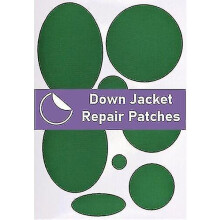 (Green) Down Jacket Repair Pre-cut, Self-adhesive, Soft, Waterproof