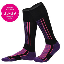 (women black purple) Outdoor Waterproof Socks Men Women For Sport Hiking Wading Camping Trekking Winter Skiing Sock Warm Breathable Waterproof Socks