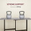 Homcom HOMCOM Mobile Drop Leaf Table, Folding Kitchen Table with 6 Wheels, Grey 5