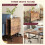 Homcom HOMCOM Mobile Drop Leaf Table, Folding Kitchen Table with 6 Wheels, Brown 3