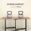Homcom HOMCOM Mobile Drop Leaf Table, Folding Kitchen Table with 6 Wheels, Brown 5