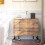 Homcom HOMCOM Mobile Drop Leaf Table, Folding Kitchen Table with 6 Wheels, Brown 7