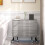 Homcom HOMCOM Mobile Drop Leaf Table, Folding Kitchen Table with 6 Wheels, Grey 6