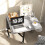 Homcom HOMCOM Mobile Drop Leaf Table, Folding Kitchen Table with 6 Wheels, Grey 7