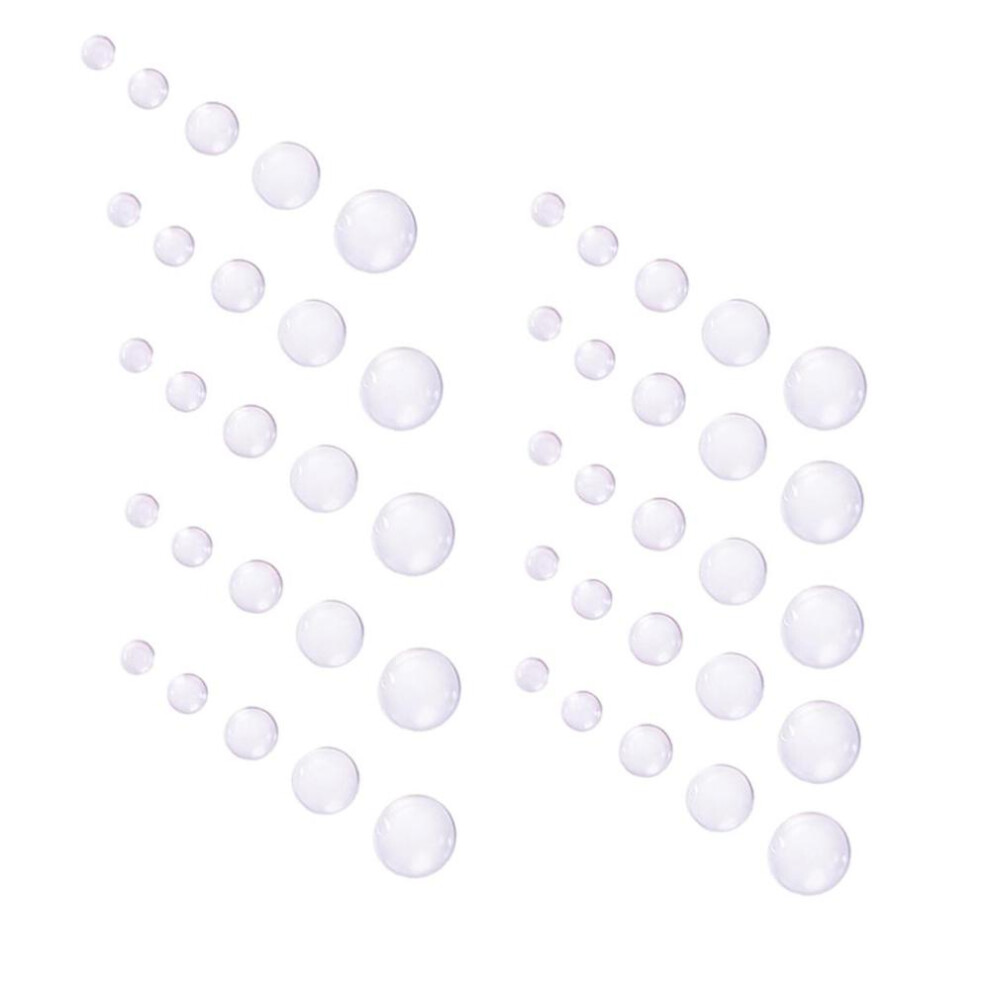 (Clear, MIXED) 50pcs Clear Half Round Flat Cabochons