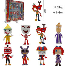8pcs/Set The Amazing Digital Circus Figure Toy Pomni Jax Kinger Action Figure with Box for Kid Xmas Gift