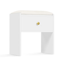 Dressing Table Stool, Makeup Vanity Stool with Storage Drawer, Padded Bench Footrest Ottoman, Dressing Table, Living Room, Hallway