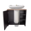 Black Under Sink Storage Cabinet - Bathroom Organizer with Shelves 2
