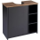 Black Under Sink Storage Cabinet - Bathroom Organizer with Shelves 5