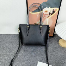 (black) Ladies autumn and winter new shoulder bag large capacity retro tote bag