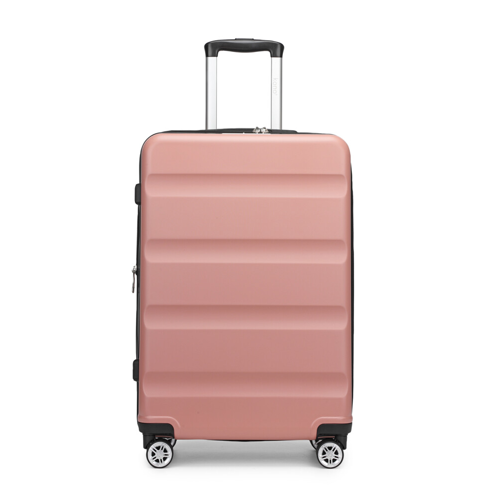 24 inch Nude Color Expandable ABS Hard Shell Suitcase