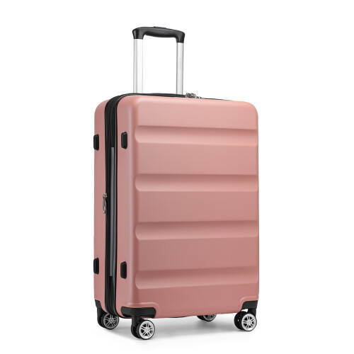 24 inch Nude Color Expandable ABS Hard Shell Suitcase 2