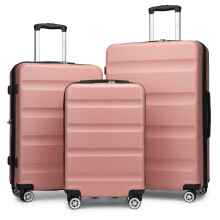 20/24/28 inch Nude Color Expandable ABS Hard Shell Suitcase set