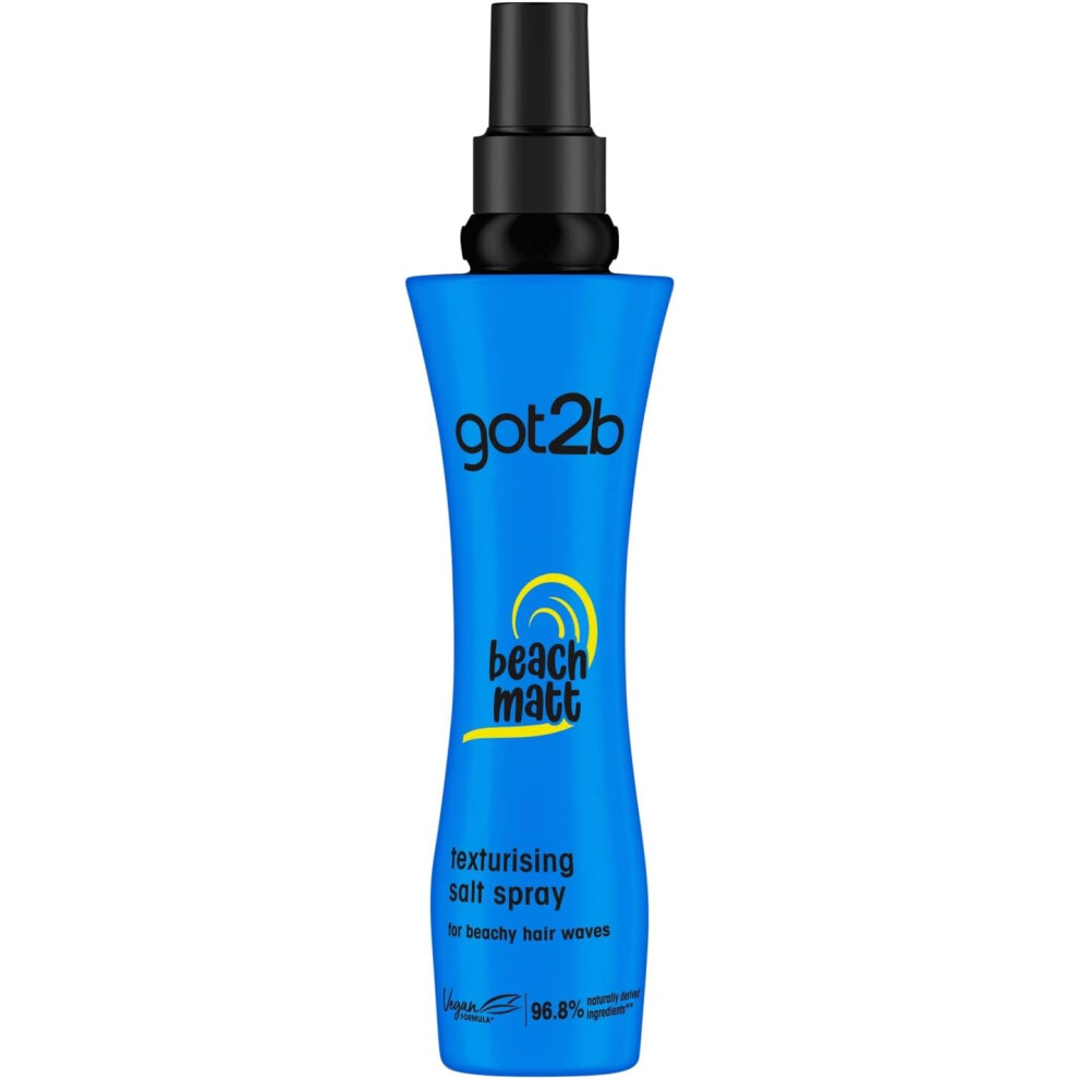 Schwarzkopf got2b Beach Matt Texture Sea Salt Hair Spray Medium Hold Creates Waves and Textures with a Matt Finish packaging may vary 200 ml Pack of 1