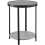 Black Mirrored Side Table - Stylish Coffee Table with Glass Top & Bottom 1
