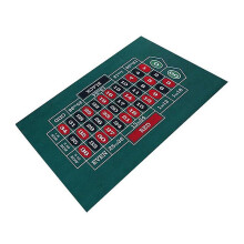 Tabletop Casino Felt Layout - Double-sided Poker Game Mat for Texas Holdem And Blackjack Professional Grade Roulette