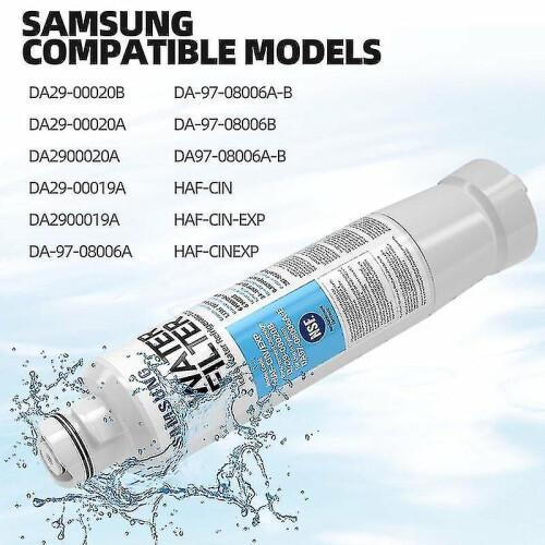 2pack  Water Filter For Samsung Da29-00020b Haf-cin/exp Refrigerator Water Filter 2