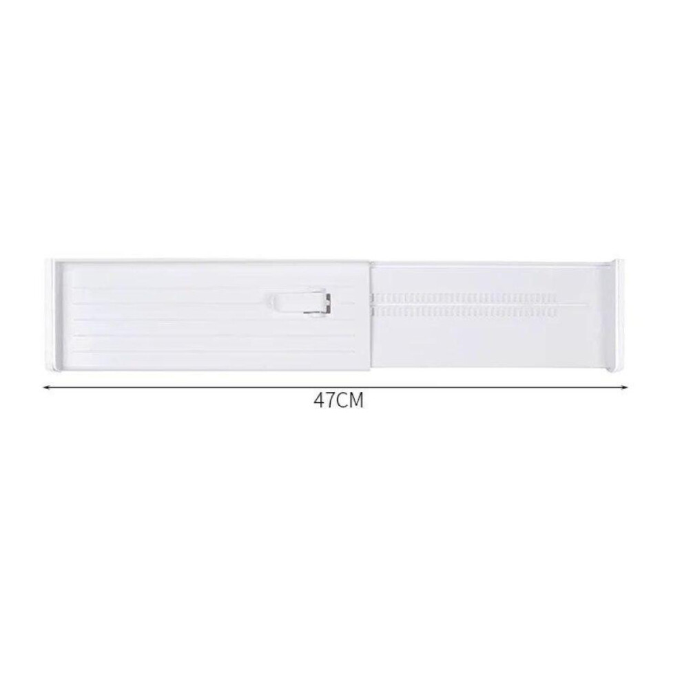 (White) 1Pcs Drawer Divider Adjustable Kitchen Expansion Contraction Combination Drawer Organizer Plastic Storage Box Division
