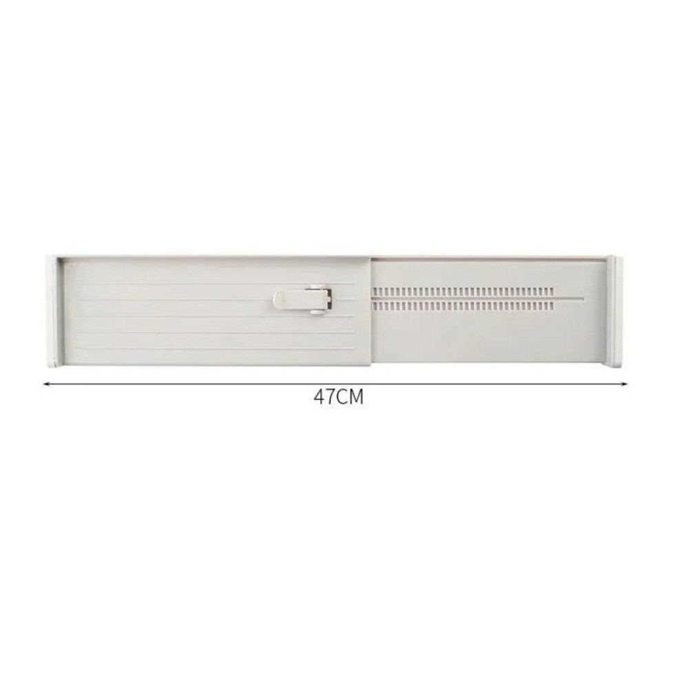 (Grey) 1Pcs Drawer Divider Adjustable Kitchen Expansion Contraction Combination Drawer Organizer Plastic Storage Box Division