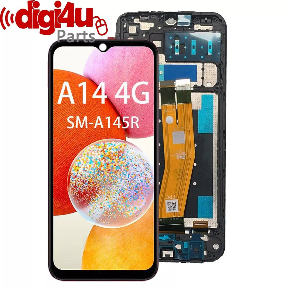 Screen Replacement For Samsung Galaxy A14 4G A145R LCD Display+Frame