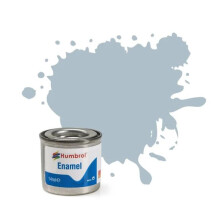 Humbrol 14ml No. 1 Tinlet Enamel Paint 127 (US Ghost Grey Satin)