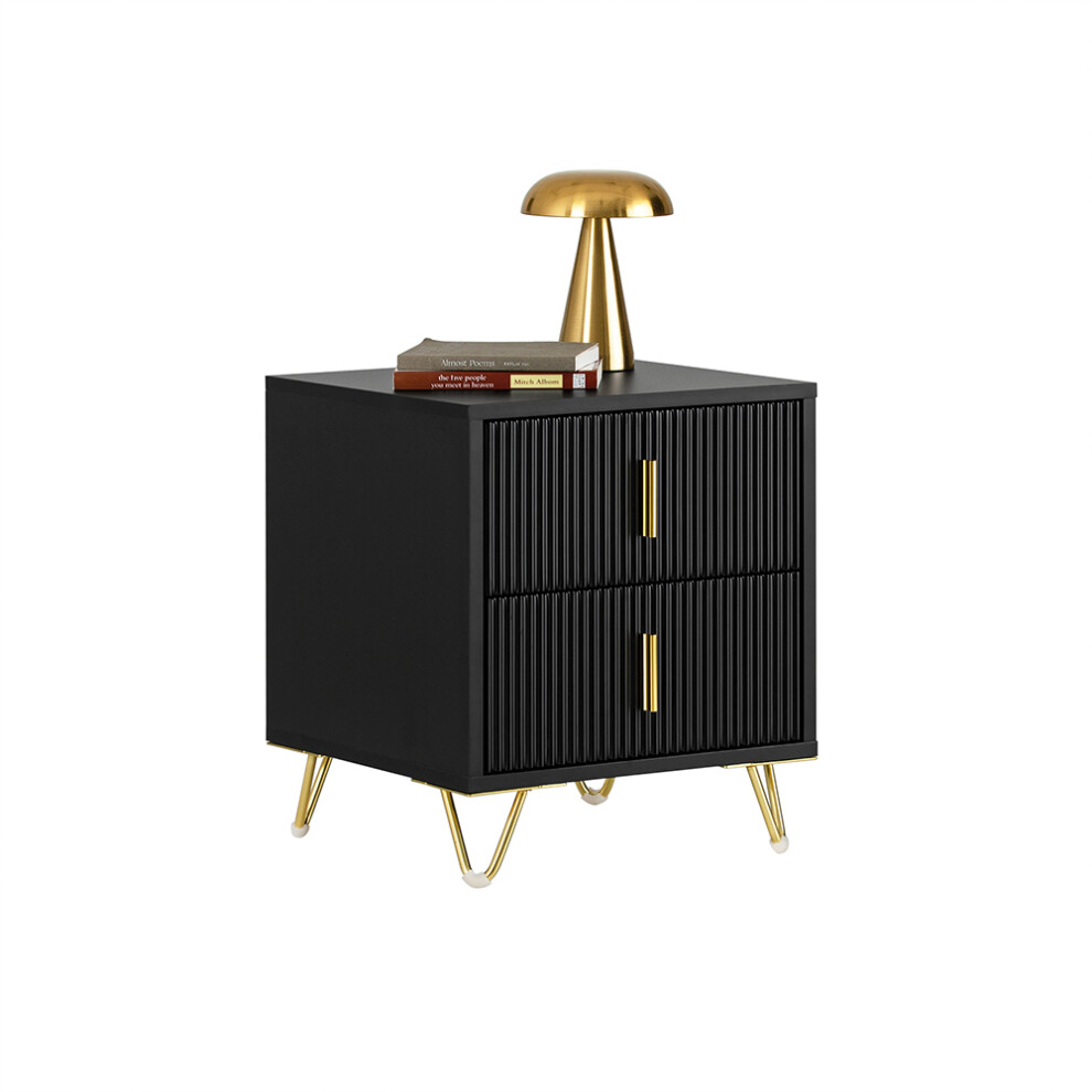 SoBuy FBT115-SCH 2 Drawers Bedside Table Nightstand Side End Table