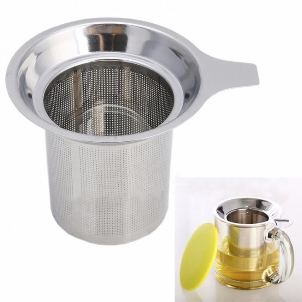 (Silver) Stainless Steel Mesh Tea Infuser Reusable Strainer Loose Tea Leaf Spice Filter