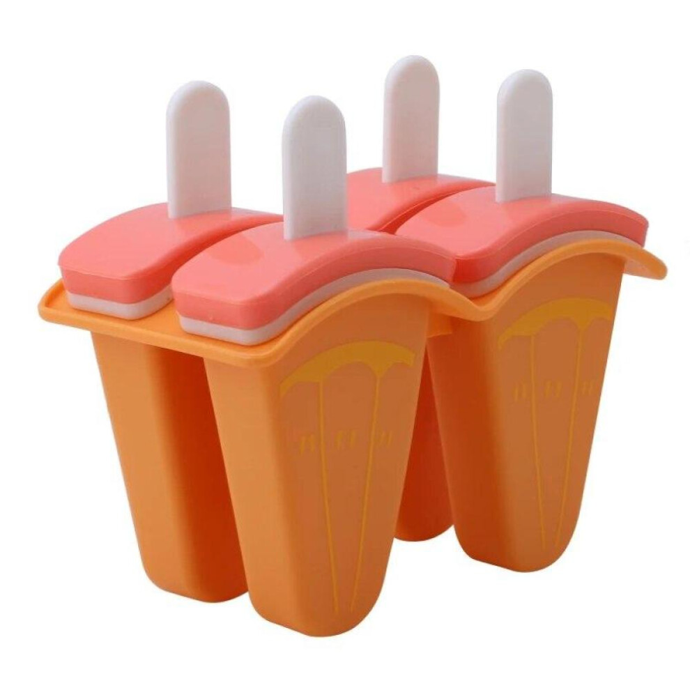 (Orange) Ice Cream Mold Watermelon Shape Mold DIY Homemade Ice Popsicle Mould Frozen Juice Milk Kitchen Ice Cream Making Tools