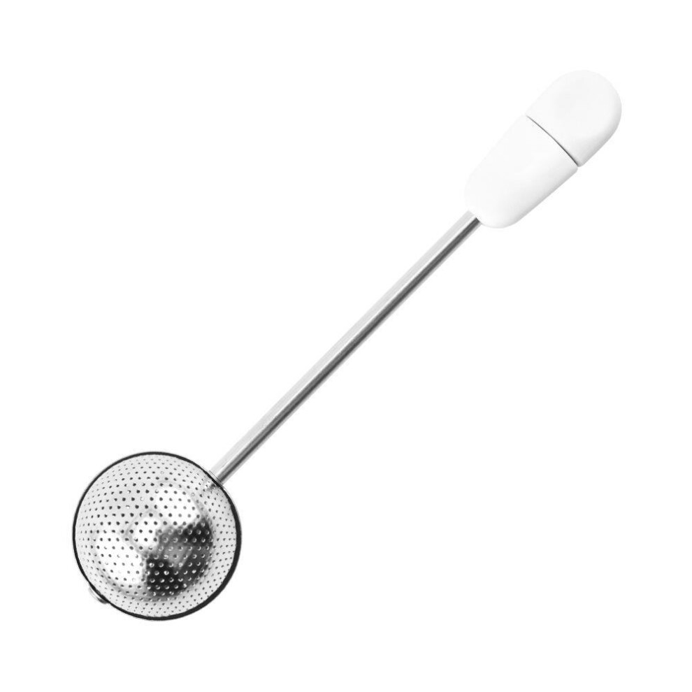 (White) 1pcs Tea Strainers Stainless Steel Tea Strainers For Loose Tea Fine Mesh Reusable Tea Leaf Infuser Food Grade Tea Filter