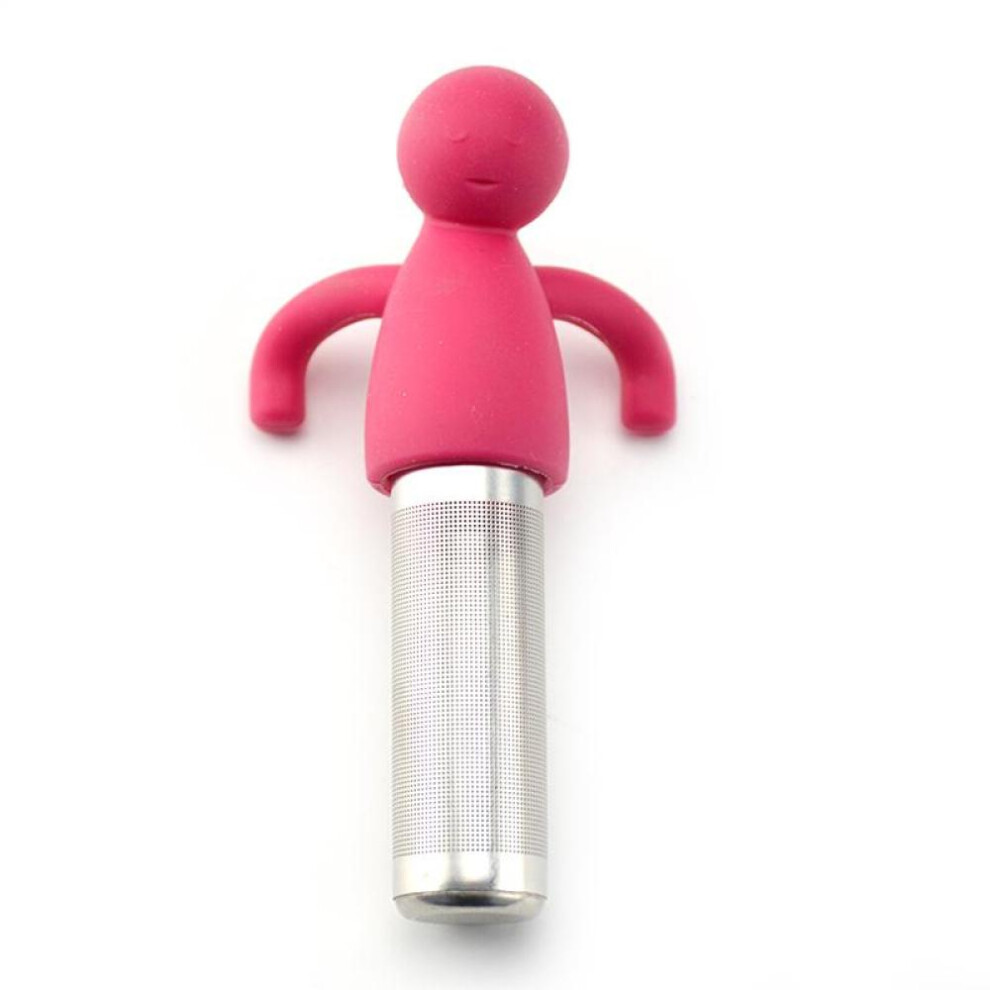 (Red) Stainless Steel Infuser Tea Strainer Tea Bag Creative Tea Infuser Strainer Leaf Filter Diffuser Infuser Kitchen Accessories