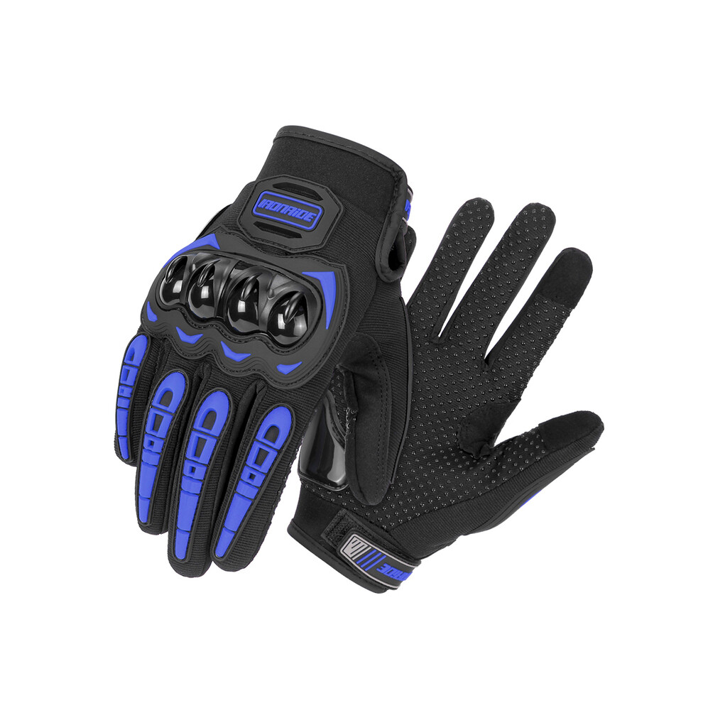 (L, Su04 Bl) Motorcycle Gloves Full Finger Touch Screen Motocross Motorbiker Gloves 9077354824713