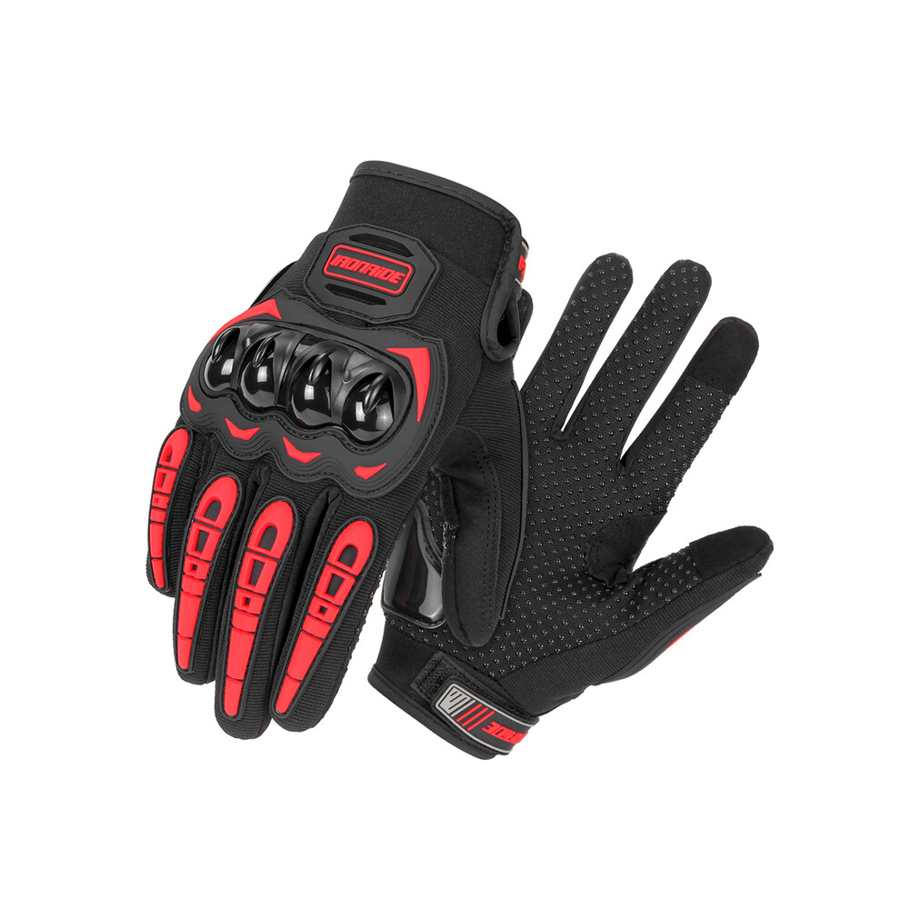 (L, Su04 Rd) Motorcycle Gloves Full Finger Touch Screen Motocross Motorbiker Gloves 9077354824669