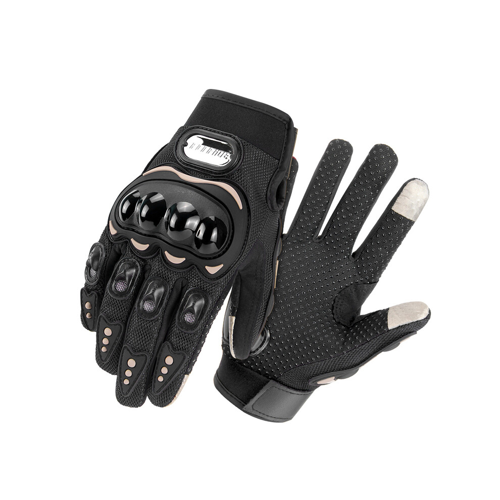 (L, Su05 Bk) Motorcycle Gloves Full Finger Touch Screen Motocross Motorbiker Gloves 9077354824836