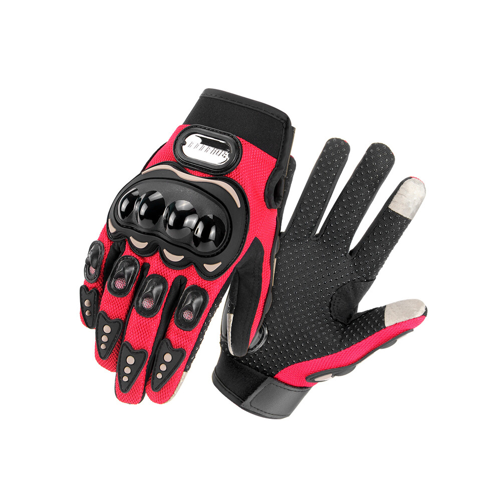 (L, Su05 Rd) Motorcycle Gloves Full Finger Touch Screen Motocross Motorbiker Gloves 9077354824782