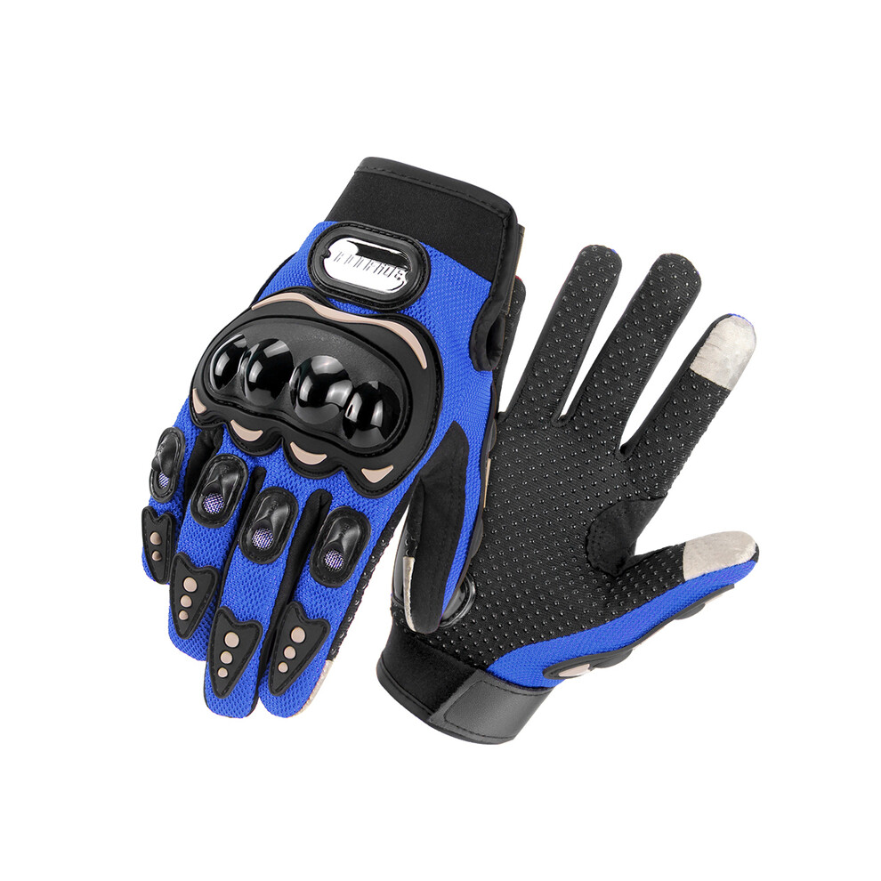 (Xxl, Su05 Bl) Motorcycle Gloves Full Finger Touch Screen Motocross Motorbiker Gloves 9077354824843