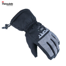 (M, Gloves Grey) Winter Warm Snow Ski Mittens Women Men 3M Thinsulate Touch Screen Black