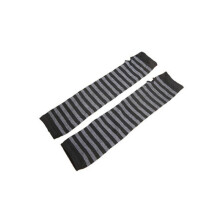 (02stripe) Autumn And Winter Warm Sleeves And Extended Arm Sleeves Leaking Fingers