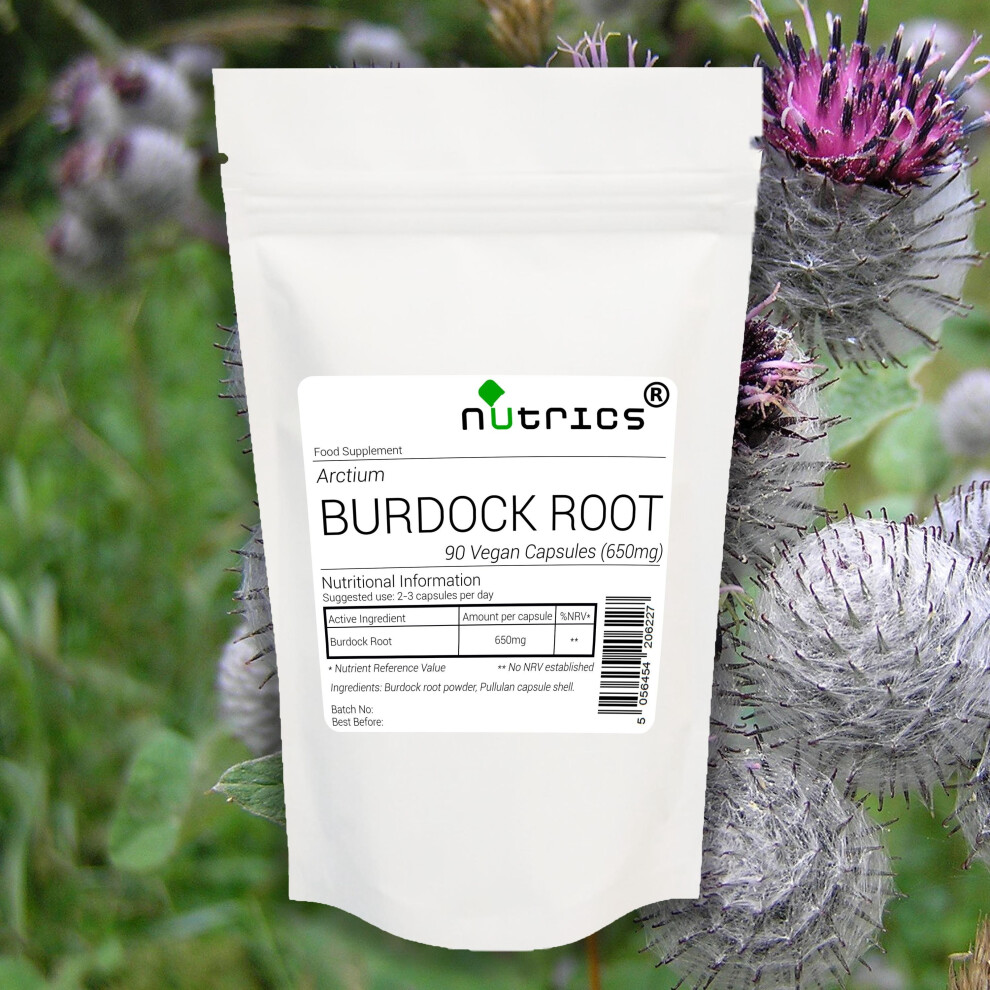 (90 Capsules ) NutricsÂ® Burdock Root 650mg V Capsules