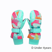 (D xS Under 4Y) Kids Winter Ski Gloves Waterproof Warm Padded Mitten For Girls Boys Outdoor