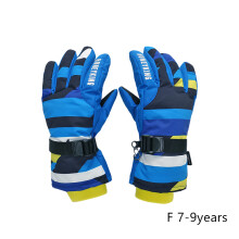 (F M 7-9Y) Kids Winter Ski Gloves Waterproof Warm Padded Mitten For Girls Boys Outdoor