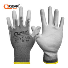 (Grey 12 Pairs) 12 Pairs PU Thin Work Safety Gloves, Multi-Function, Light-Weight, Anti-Slip,
