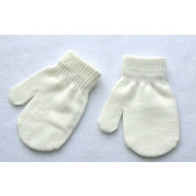 (white) 1-4 Years Winter Knitted Gloves For Baby Boys And Girls Warm Rope Full