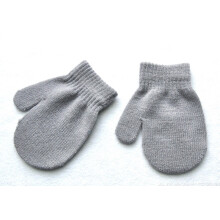 (light gray) 1-4 Years Winter Knitted Gloves For Baby Boys And Girls Warm Rope Full
