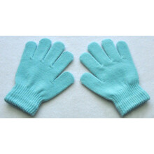 (Light blue) For 7-11 years old kids boys girls winter cold and warm gloves children